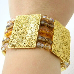 New Old Stock ROSA FLORES Topaz Crystal Bracelet